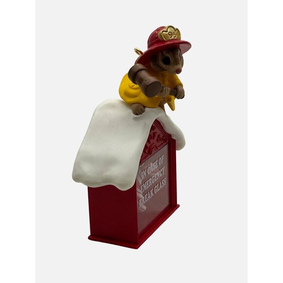 Hallmark Keepsake Ornament North Pole 911 Squirrel Fireman Firebox Candy Cane 19 - Picture 6 of 8